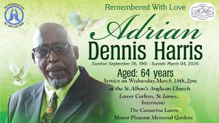 Live Stream of Funeral Service for Adrian Harris