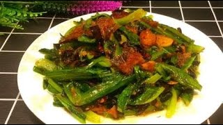 1把油麦菜，1盒豆豉鲮鱼罐头，10分钟搞定美味下饭菜，孩子说好香