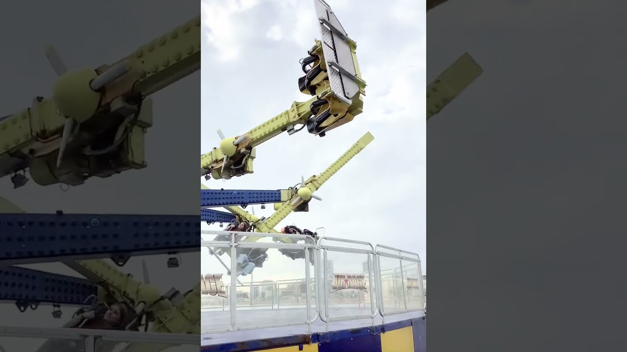 When AIR RACE gets going…Funfair ride on Brighton Pier, Brighton day out from London