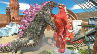 Rampage of Giants: Godzilla 2024 vs. Colossal Titanzilla!  - Animal Revolt Battle Simulator