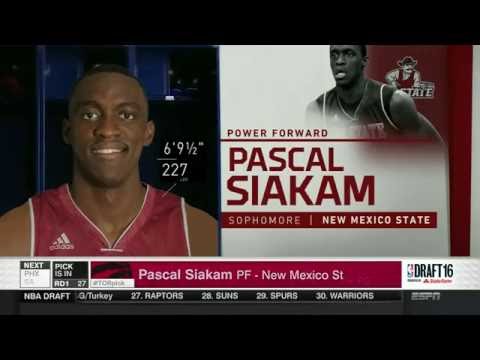 Pascal Siakam Drafted 27th Overall - June 23, 2016