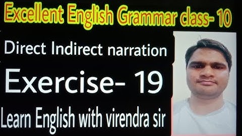 Direct and indirect speech | Imperative sentences | Excellent English Grammar Ex- 19