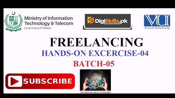 Digiskills - Freelancing Hands-On Exercise No. 4  | Batch 5