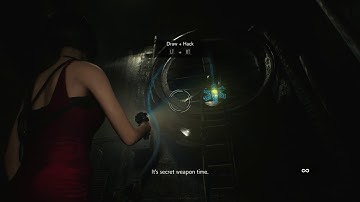 Resident Evil 2 - Sewers Leon A: Ada Wong: EMF Visualizer Hack Fan Gameplay Tutorial (2019)