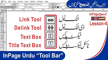 InPage Link Tool, Delink Tool, Text Box aur Title Text Box ka Use | ان پیج ٹول بار کا استعمال