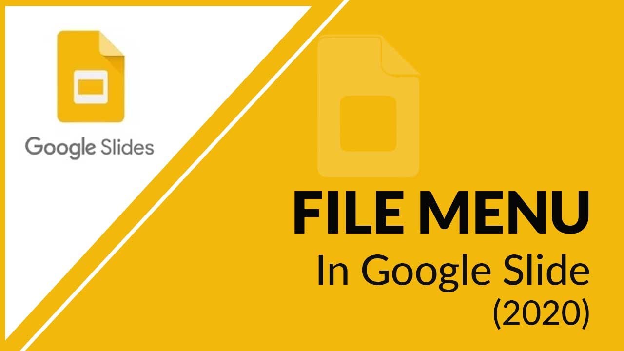 FILE MENU IN GOOGLE SLIDE - YouTube