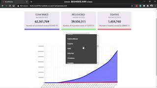 Covid19 Tracker using Angular and Material UI
