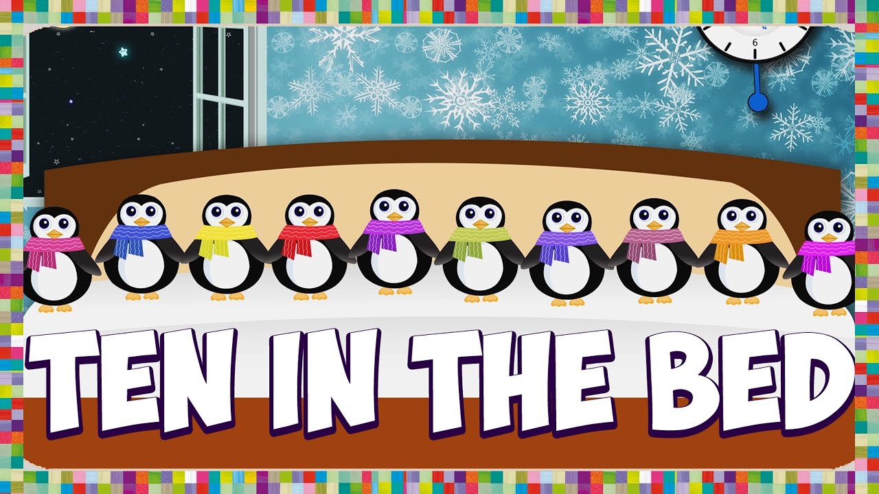 Ten In The Bed | Penguins Numbers Song | Kids Nursery Rhymes and Songs Collection - YouTube
