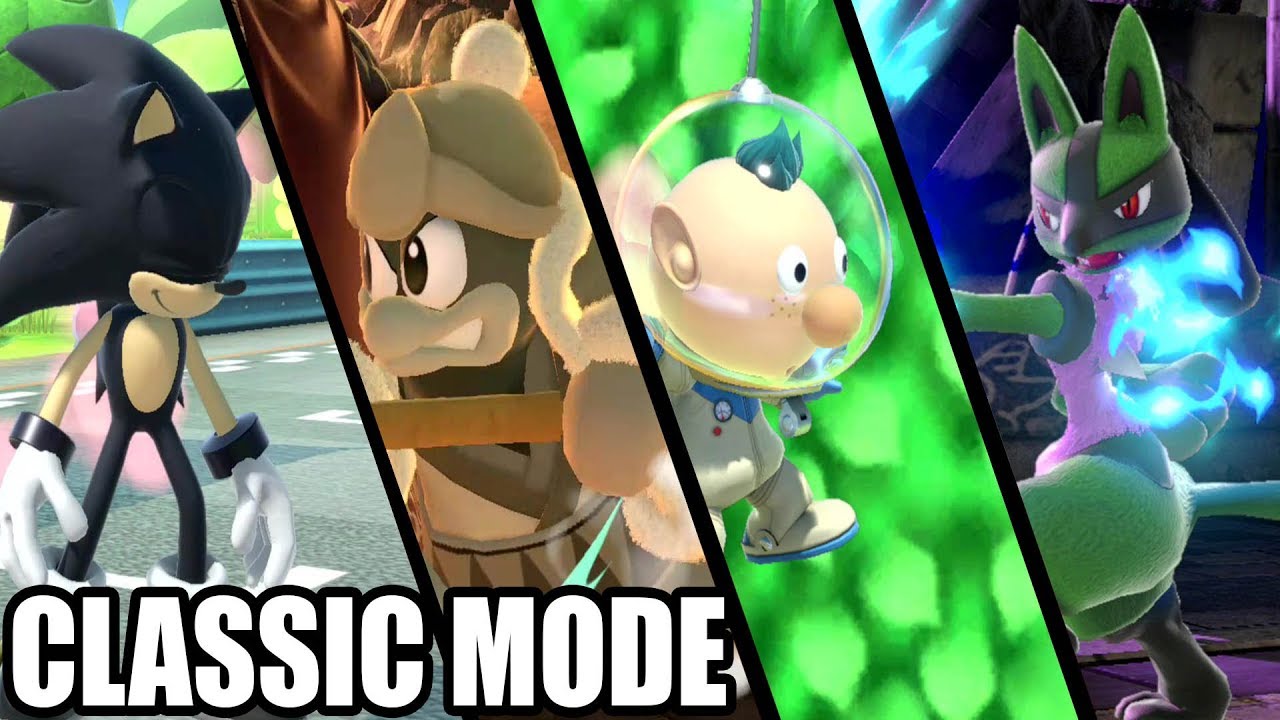 Super Smash Bros Ultimate Classic Mode 2 Players Gameplay ( Sonic, Dedede, Alph & Lucario)