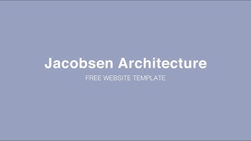 Jacobsen Architecture - Free Website Template