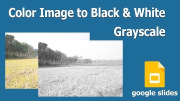 How to convert color image to black white and grayscale in Google Slides Presentation