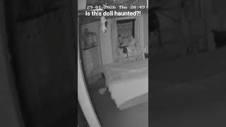 Security camera catches doll falling #paranormal #haunted #ghost