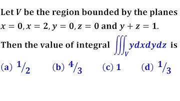 volume integral double and triple iit jam 2011 integral calculus mathematics solution