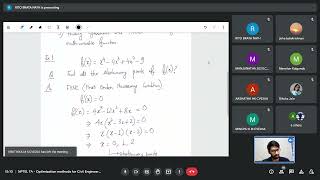 Optimization methods for CE- NPTEL Week 1 Discussion