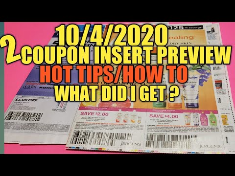 COUPON INSERT PREVIEW 10/4/2020 / 2 INSERTS HOT TIPS &  HOW TO. Budget coupon preview Walgreens