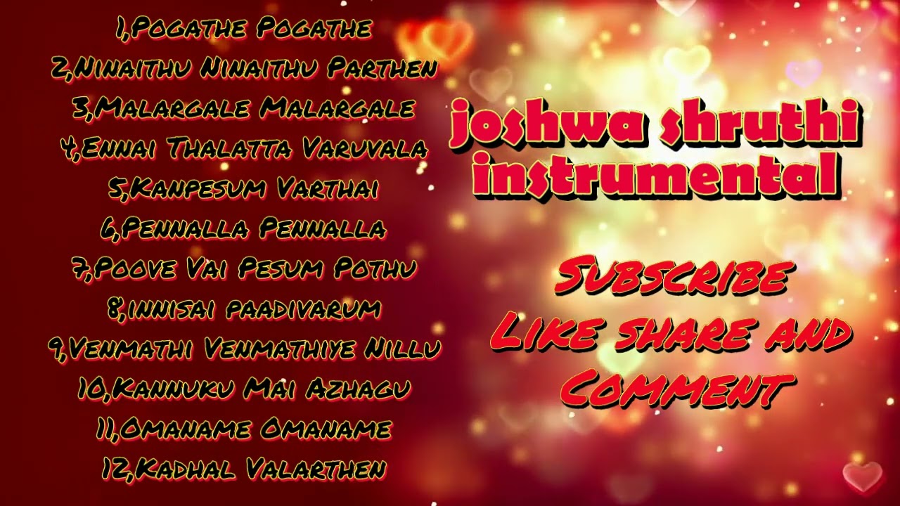 2000s hits melody songs JOSHWA SRUTHI INSTRUMENTAL