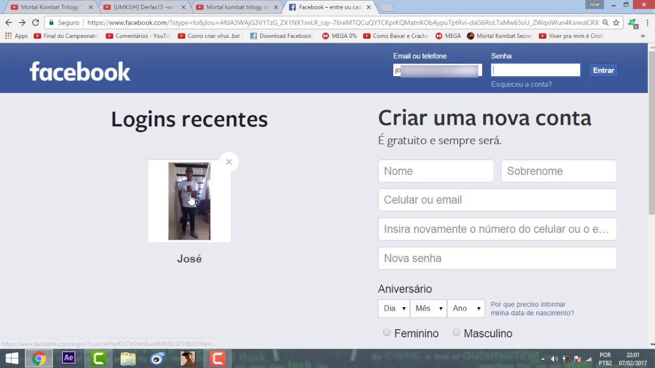 Como Recuperar Email Do Facebook PARTE 2 YouTube