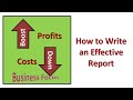 How to write an effective report