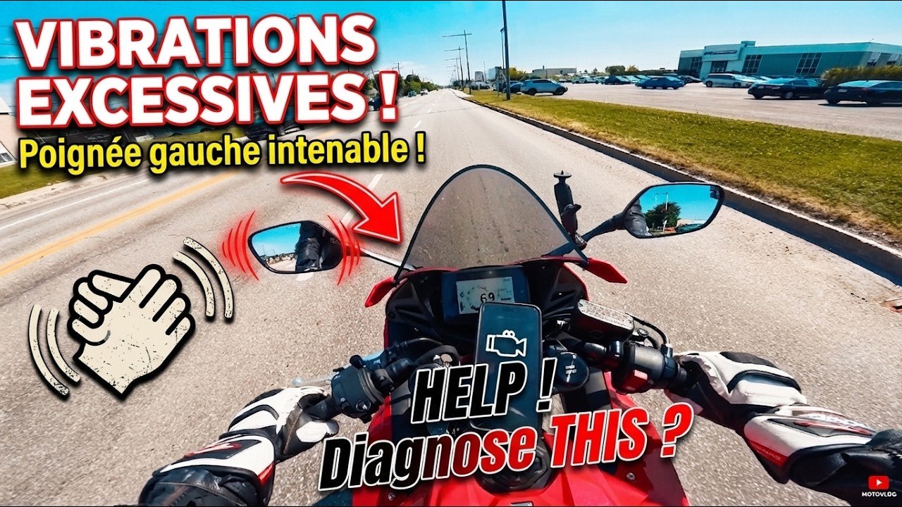D'où viennent ces VIBRATIONS de l'ENFER sur ma CBR ? 😨 (Poignée gauche) MOTOVLOG