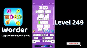 Worder Logic Word Search Level 249 Walkthrough 🧩 | Go Answer 🎮
