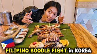 Filipino Boodle Fight Restaurant in Korea