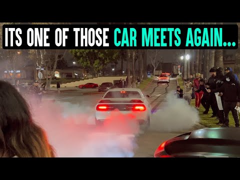 BURNOUTS CAR MEET GETS SHUT DOWN | R - YouTube