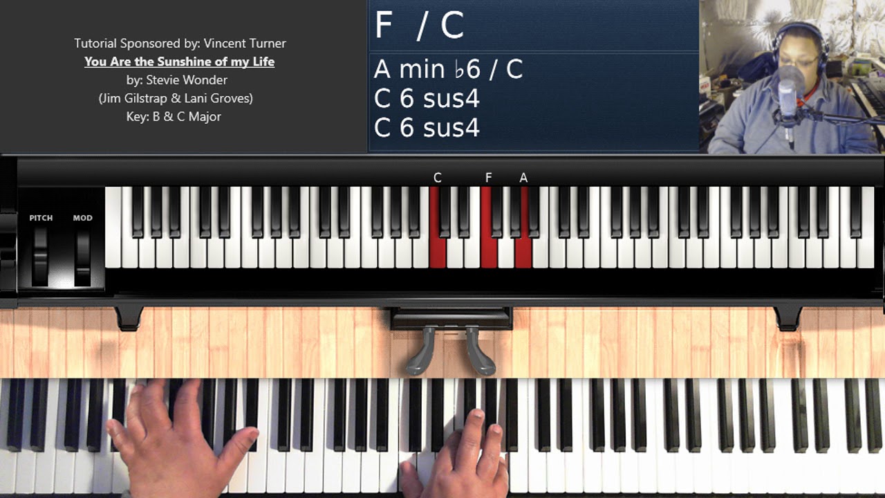 You Are The Sunshine Of My Life By Stevie Wonder Piano Tutorial Youtube