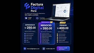 Factura Electrónica Fácil y Rápida | Factura Digital Perú | Desde S/250 al año