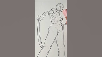 What if You Could Draw Powerful Dynamic Anime Poses in Just 15 Seconds? #shorts