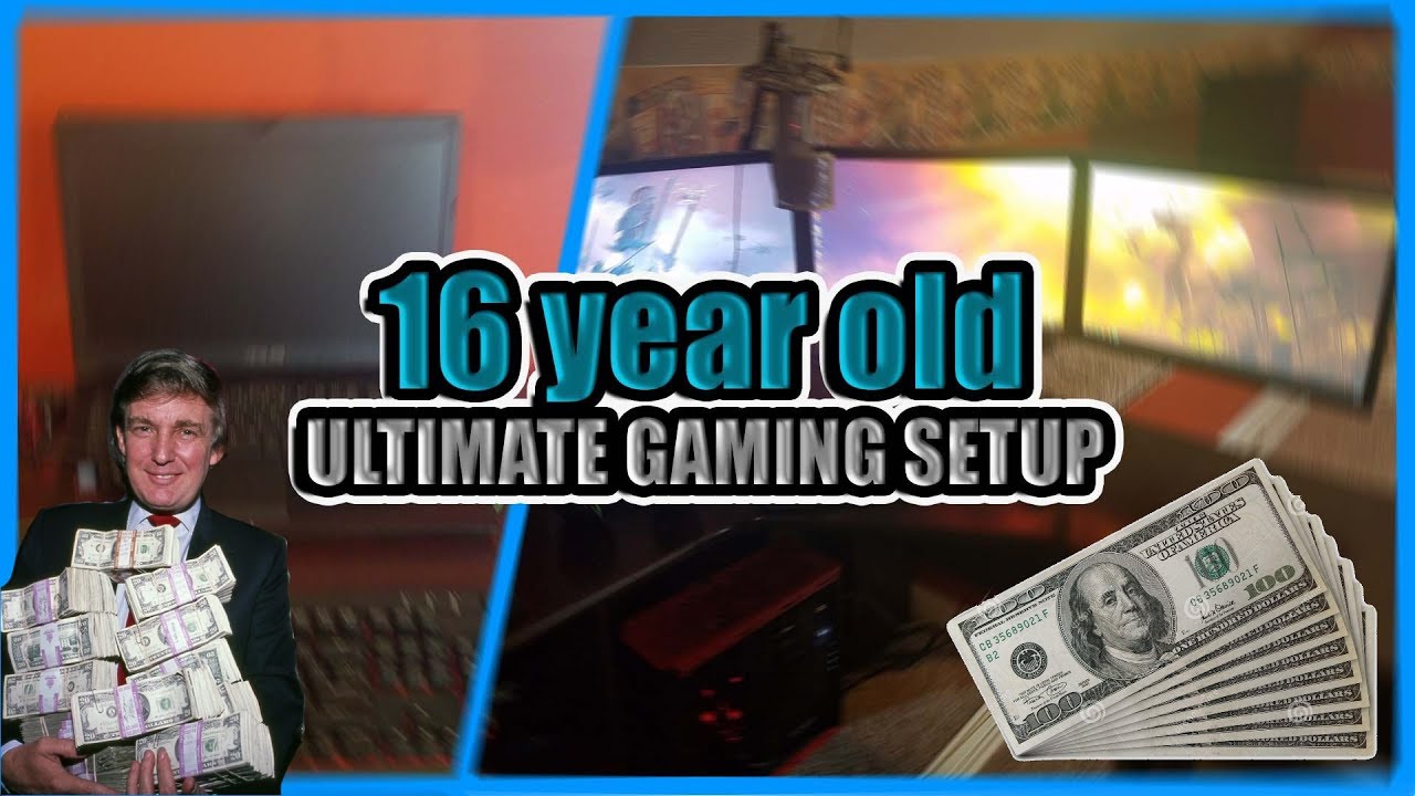 Ultimate 16 Year Old Gaming Setup 2017 \ $8000 Plus Setup | This KId Is Rich AF |Trump This Kids Dad