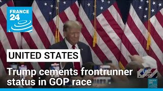 Trump cements frontrunner status in Republican race with landslide Iowa win • FRANCE 24 English