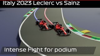 Sainz vs Leclerc Head to head for podium | Italy gp 2023