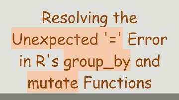 Resolving the Unexpected 