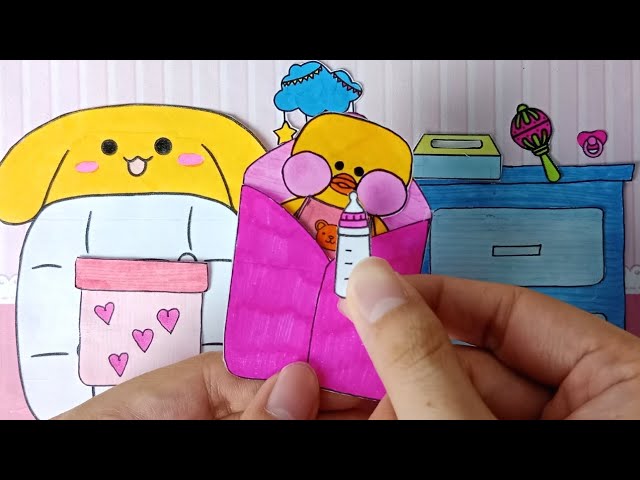 tutorial how to do clothes for your paper duck #lalafanfan duck #tik tok, easy