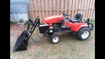 Homemade Front End Loader Build on a Garden Tractor - PART 2 - Bucket and Hydraulics