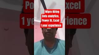 Wipro Associate Engineer Job 2026 | Power BI & Excel Role