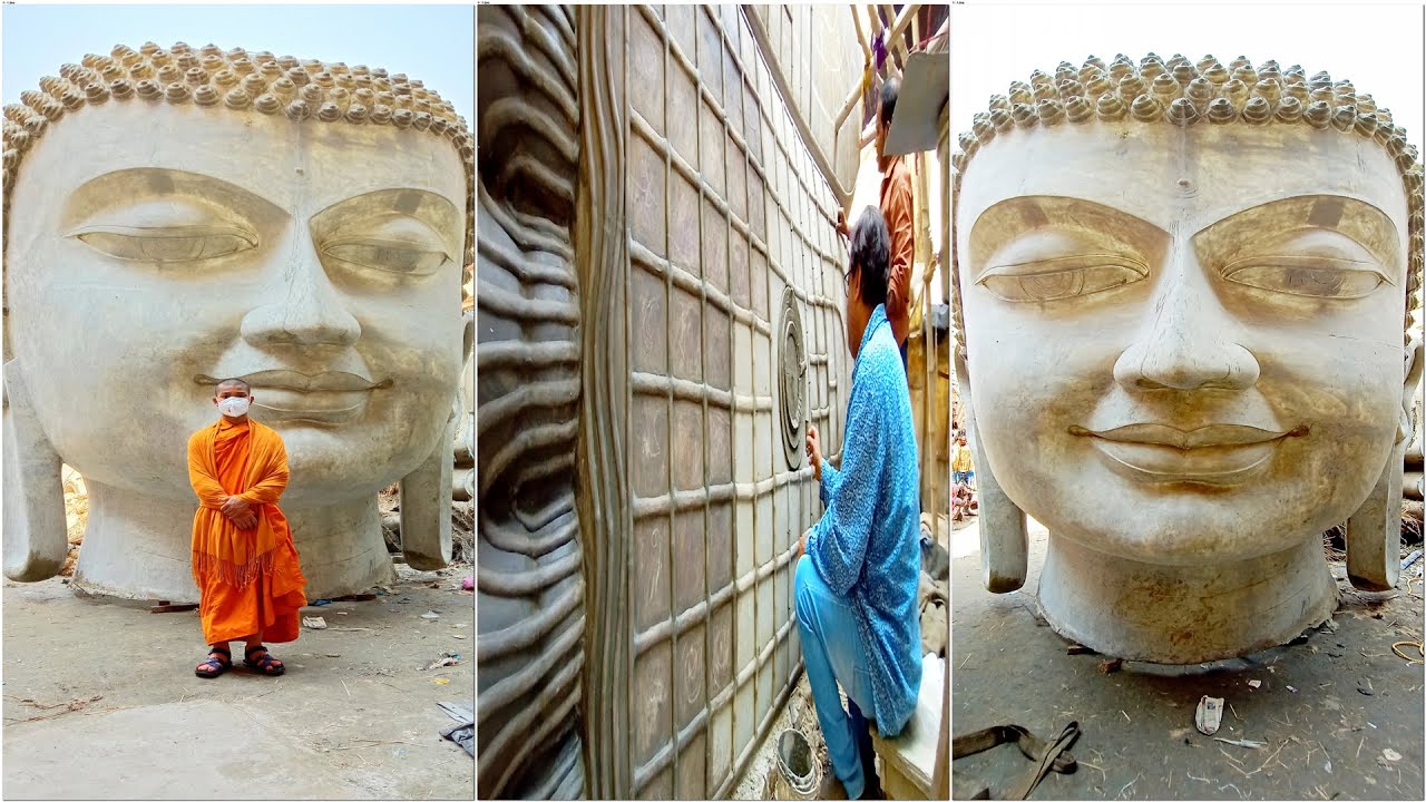 Biggest Buddha Fiber Statue Making in Kolkata 2021 Buddha Statue