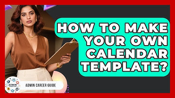How To Make Your Own Calendar Template? - Admin Career Guide