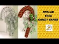 Learn how to make Candy Cane Wreaths Using Dollar Tree Frames