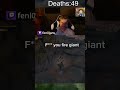 Thanks fire giant, I guess? #eldenring #gaming #goat #streamclips #randomizer