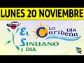 Resultados CARIBEÑA y SINUANO DIA del Lunes 20 de Noviembre de 2023  CHANCE 😱💰🚨🔥🍀