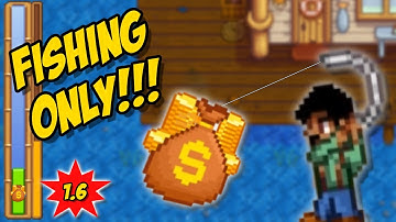 I Tried to Make 100k Gold in Spring with Fishing ONLY | Stardew Valley 1.6 Money Making Challenge