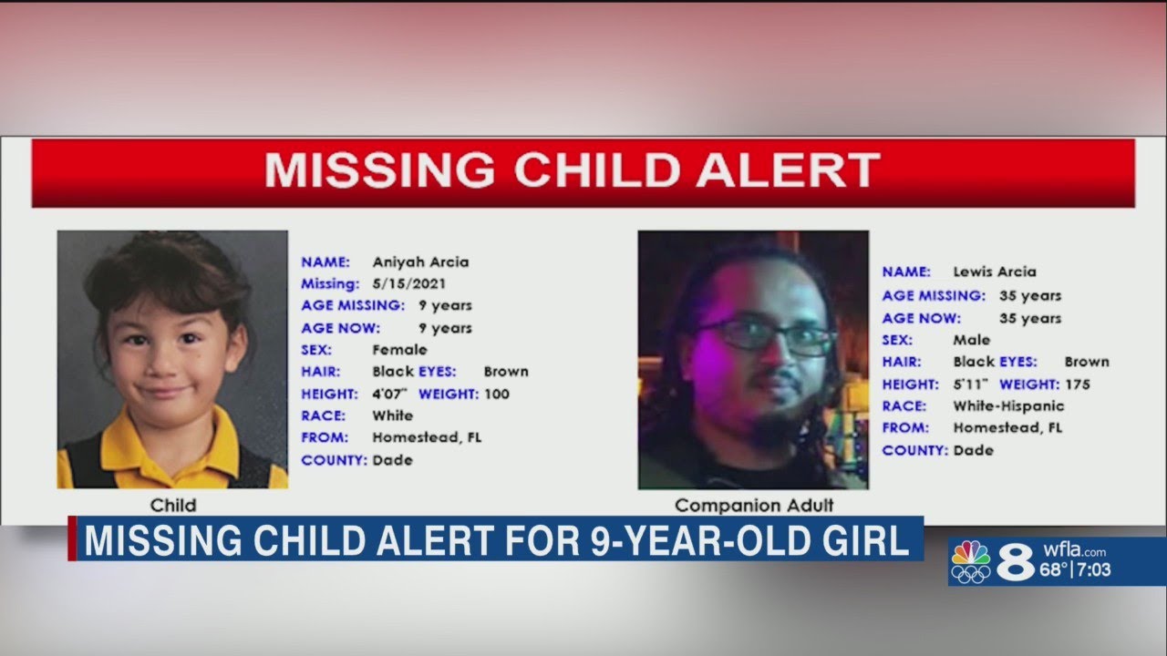 Missing Child Alert issued for 9-year-old girl from South Florida - YouTube