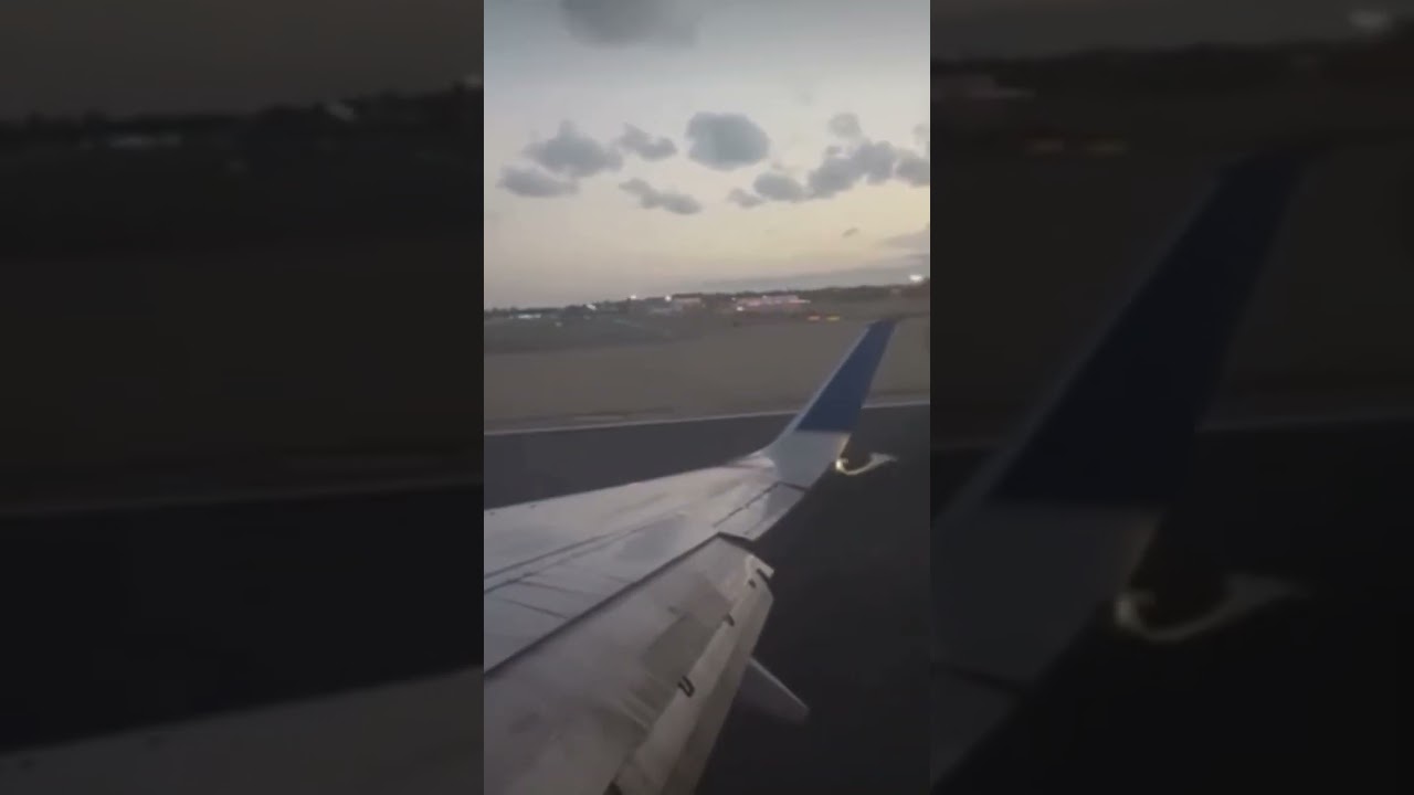 Plane has a wing strike when landing 