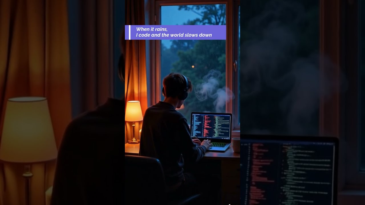 When it rains, I code and the world slows down #staysoulezz #lofi #beatstostudy #coding #lofihiphop
