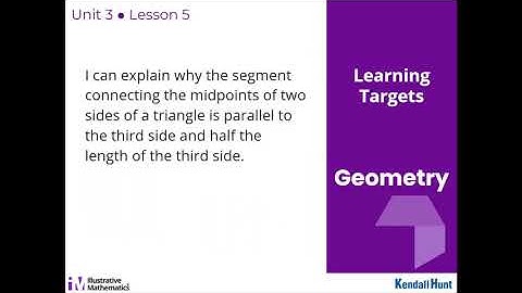 Geometry Unit 3 Lesson 5 Splitting Triangle Sides with Dilation Part 1
