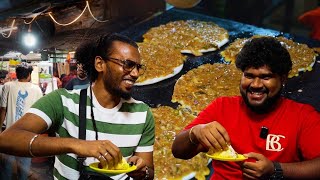 PONDICHERRY PRAWN கறி தோசை 🔥 | Street Food Vibe | Foodie Prabu