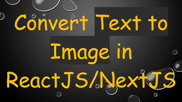 Convert Text to Image in ReactJS/NextJS