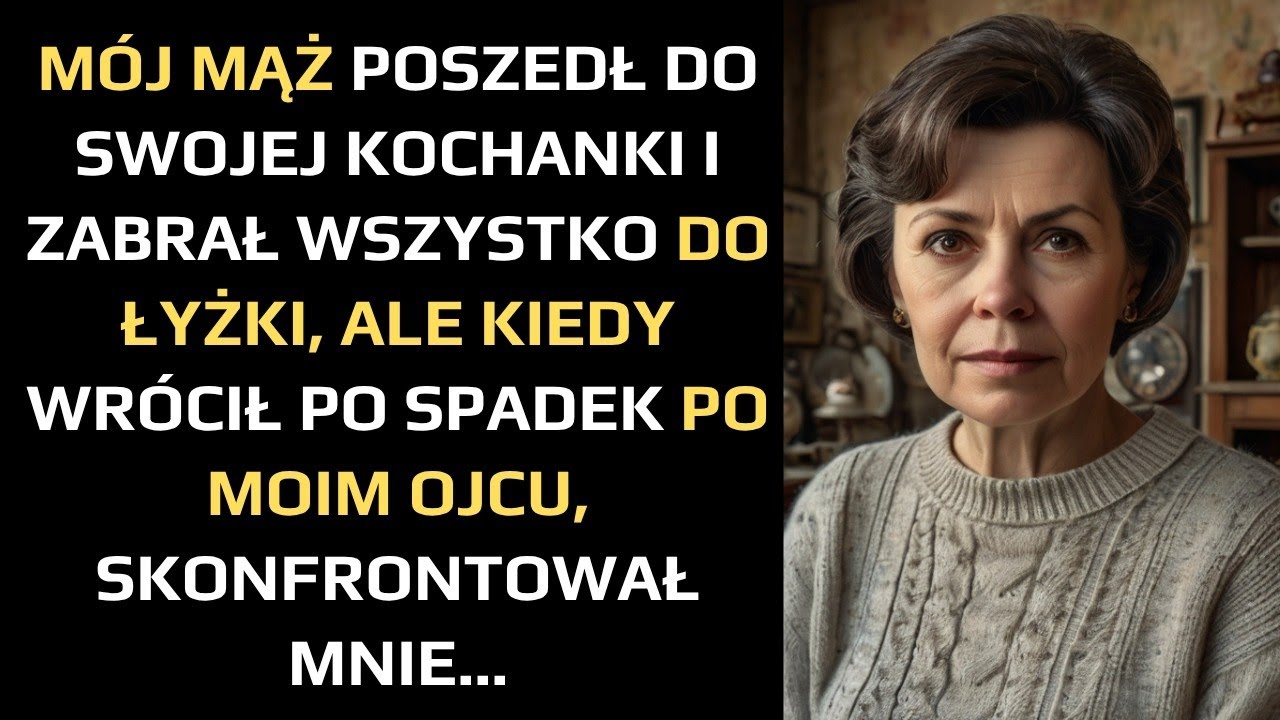 MÓJ MĄŻ POSZEDŁ DO SWOJEJ KOCHANKI I ZABRAŁ WSZYSTKO DO ŁYŻKI, ALE KIEDY WRÓCIŁ PO SPADEK PO MOIM