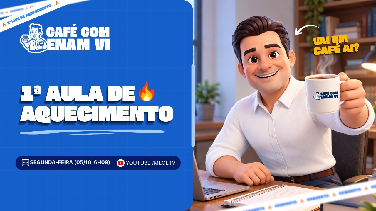 ENAM VI (2026.2) - 1ª Live de aquecimento para o Café com Enam VI: Pontapé inicial